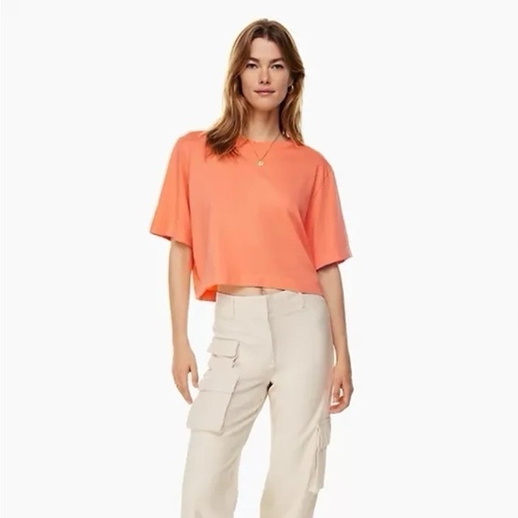 Aritzia Wilfred Free Weekend T-Shirt Orange - Picture 1 of 6
